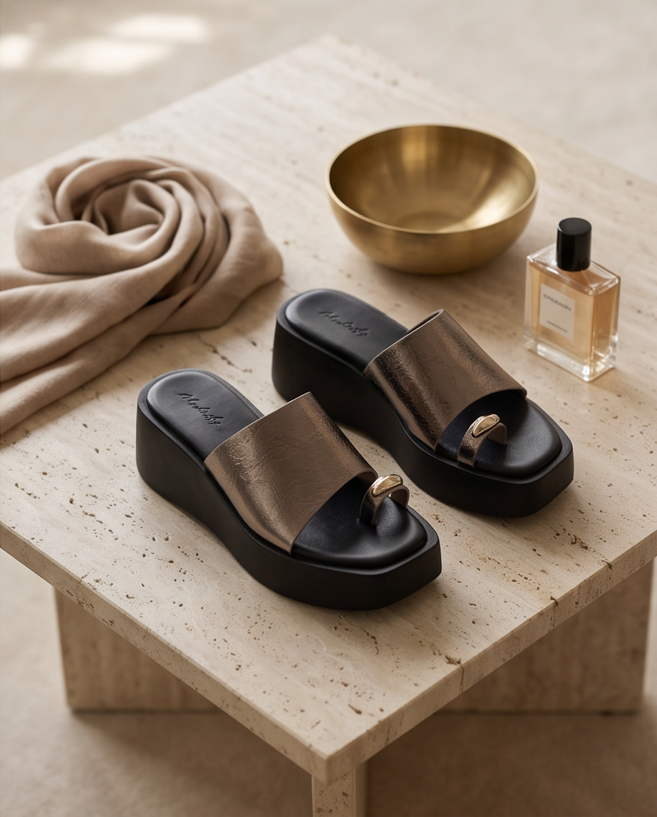 Sandalias cromo
